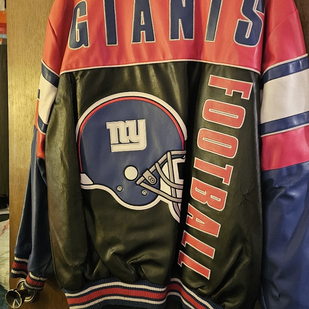 Men's leather NY Giants jacket